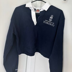 UOFT Barbarian Rugby Wear Polo sweatshirt cropped size xl